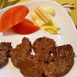 猪肉の焼肉、ﾊﾞﾀｰ黒胡椒風味